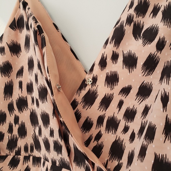 Pink Coral Leopard print asymmetrical dress - Picture 5 of 6